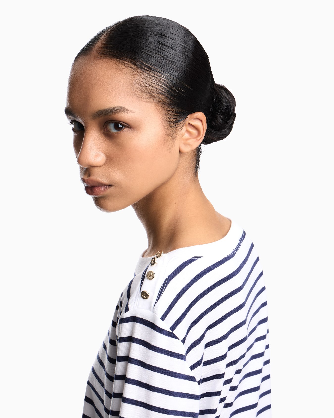 Maglia in jersey modal a righe Slide 4