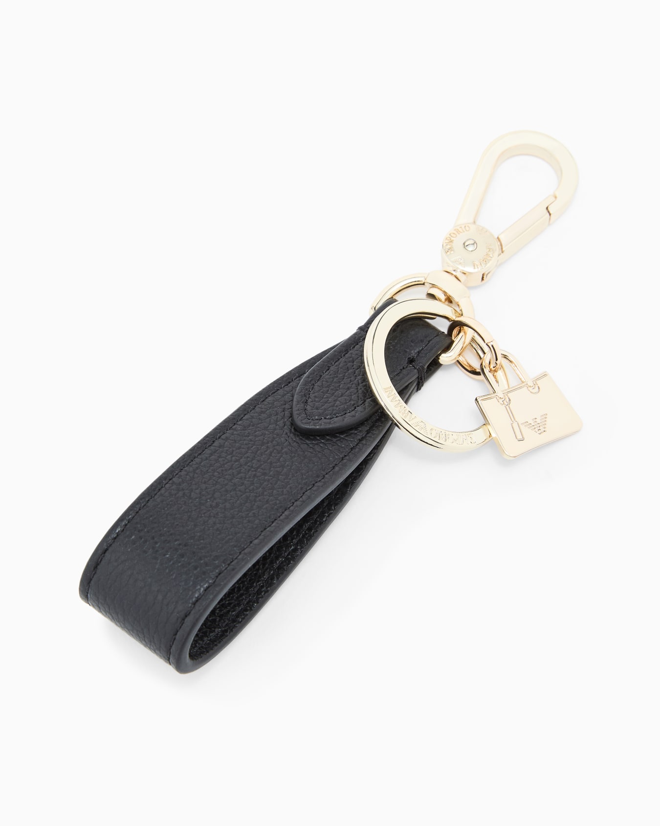 Deer print leather keyring スライドする 1
