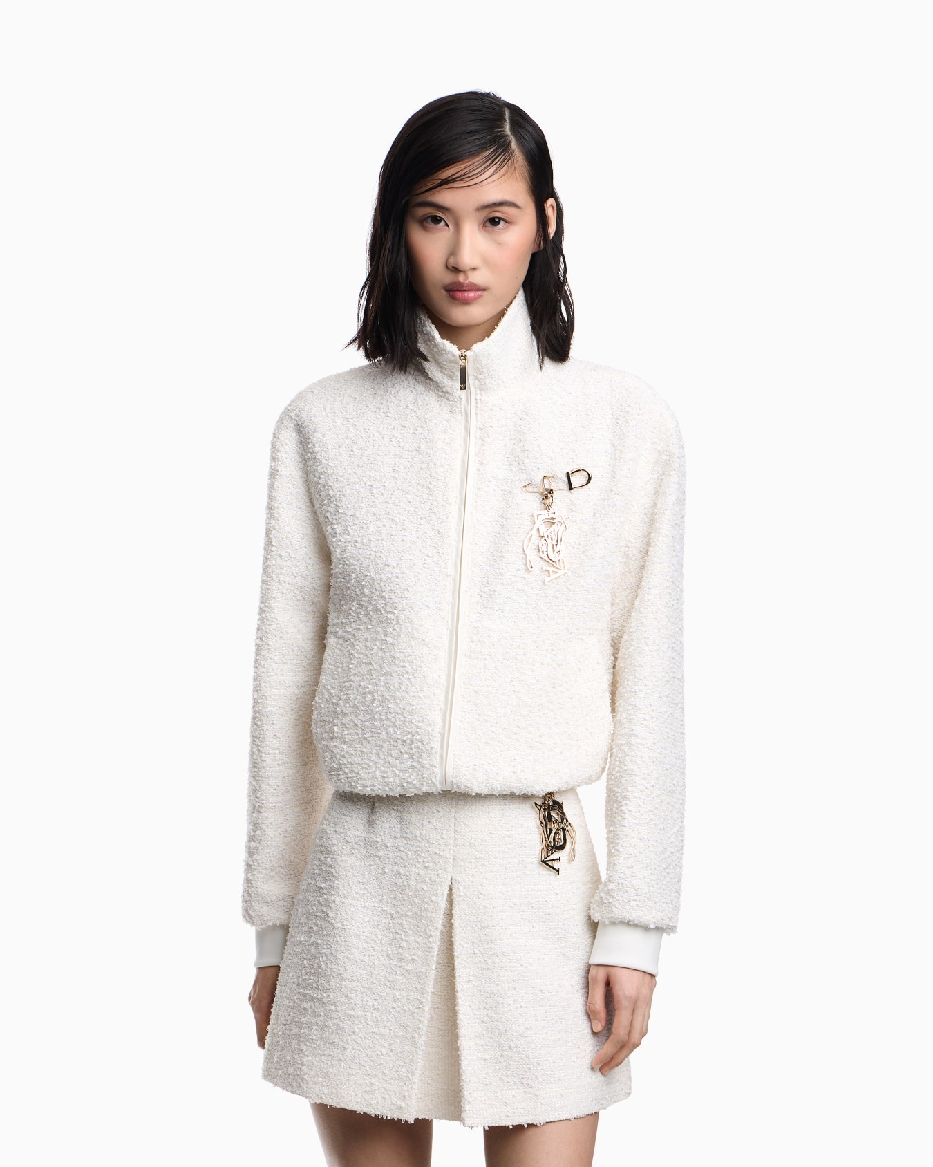 Lunar New Year bouclé-effect tweed full-zip blouson Slide 3