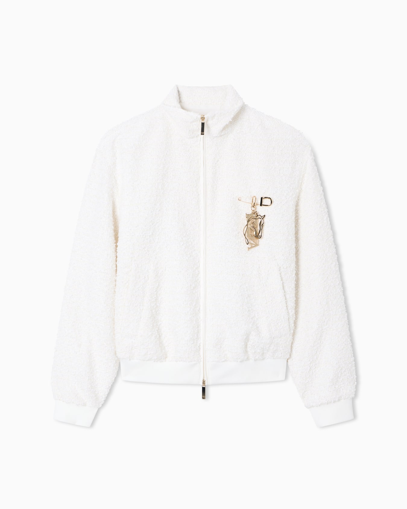 Lunar New Year bouclé-effect tweed full-zip blouson Slide 0