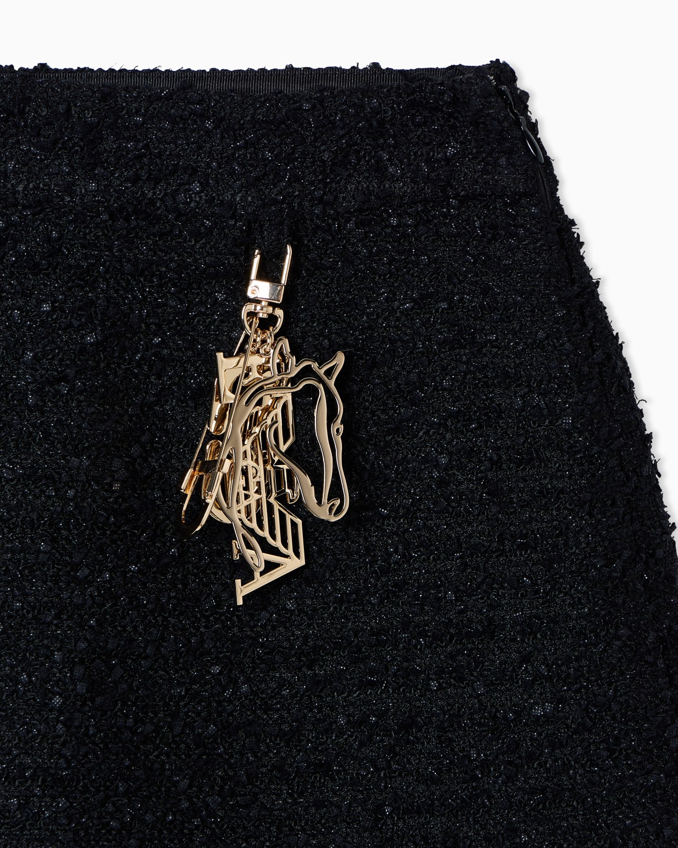 Lunar New Year bouclé-effect tweed skirt Slide 4