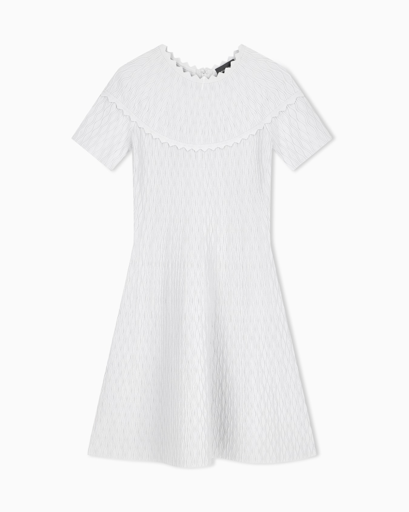 Viscose dress with kimono sleeves and scalloped edges Slide 0