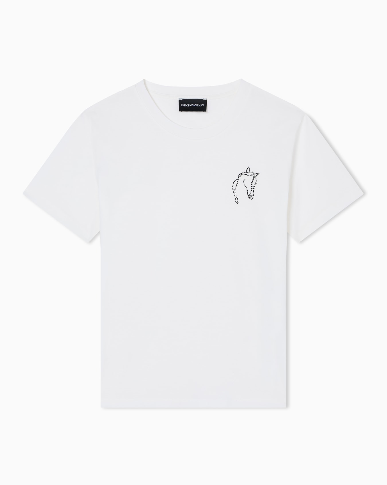 Lunar New Year slim-fit jersey T-shirt with rhinestone outline Slide 0