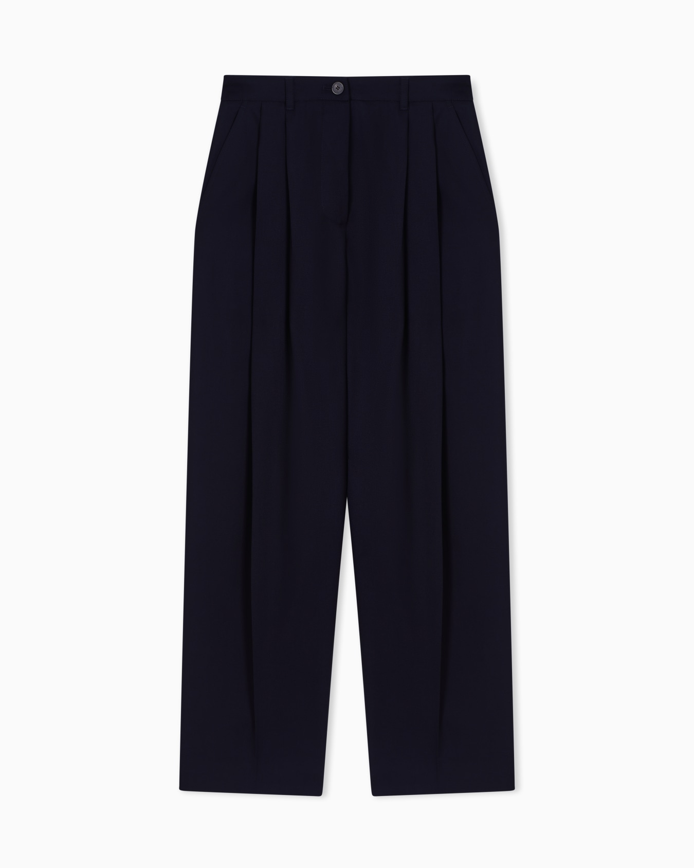 タックパンツ フルイドウール スライドする 0