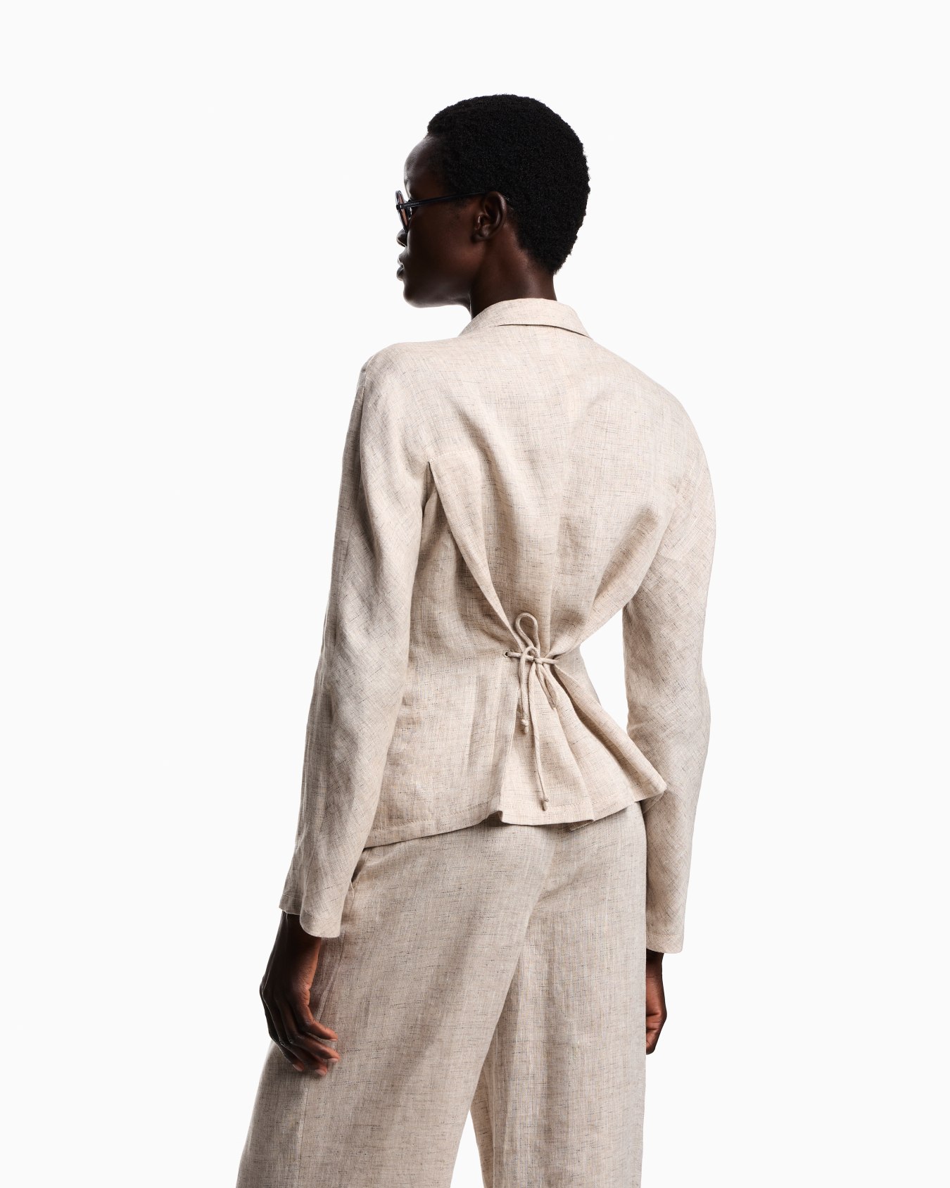 Linen-blend chambray jacket Slide 4