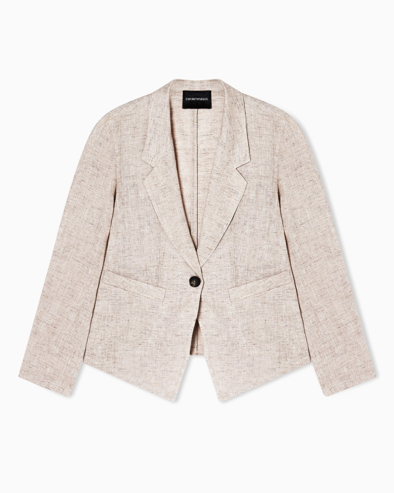 Linen-blend chambray jacket Slide 0