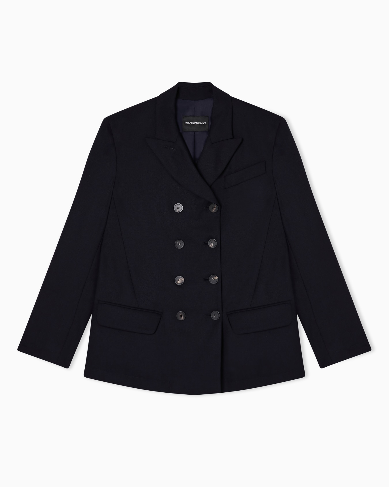 Giacca doppiopetto in lana fluida Slide 0