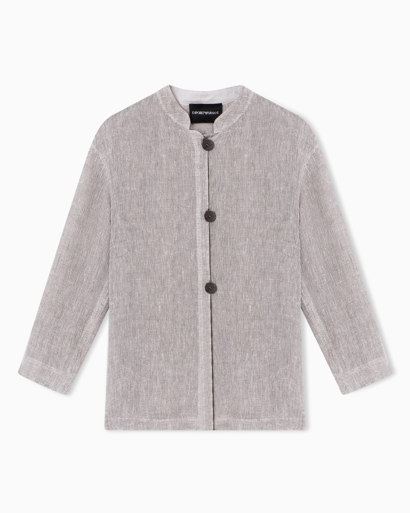 Linen gauze shirt jacket Slide 0