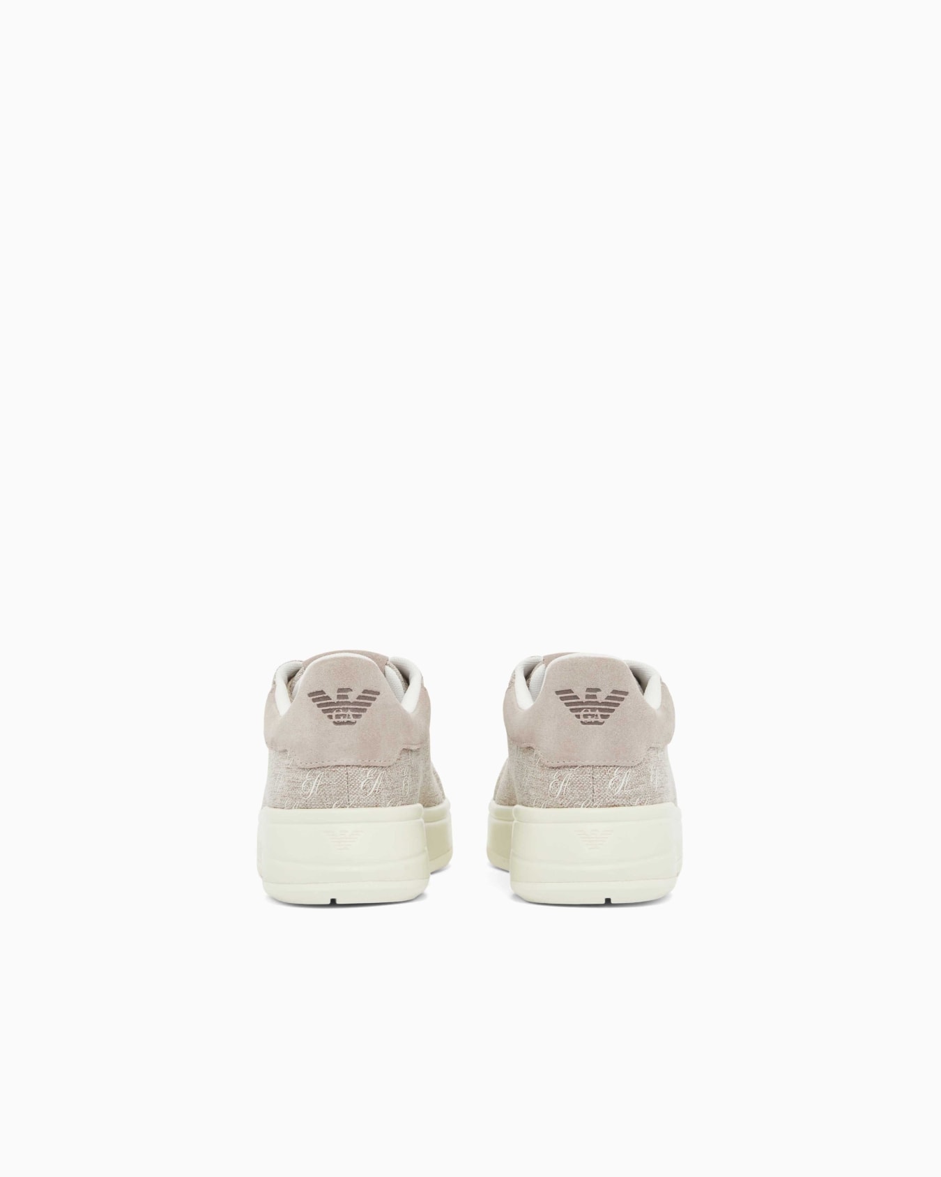 Canvas sneakers with all-over logo print Slide 3