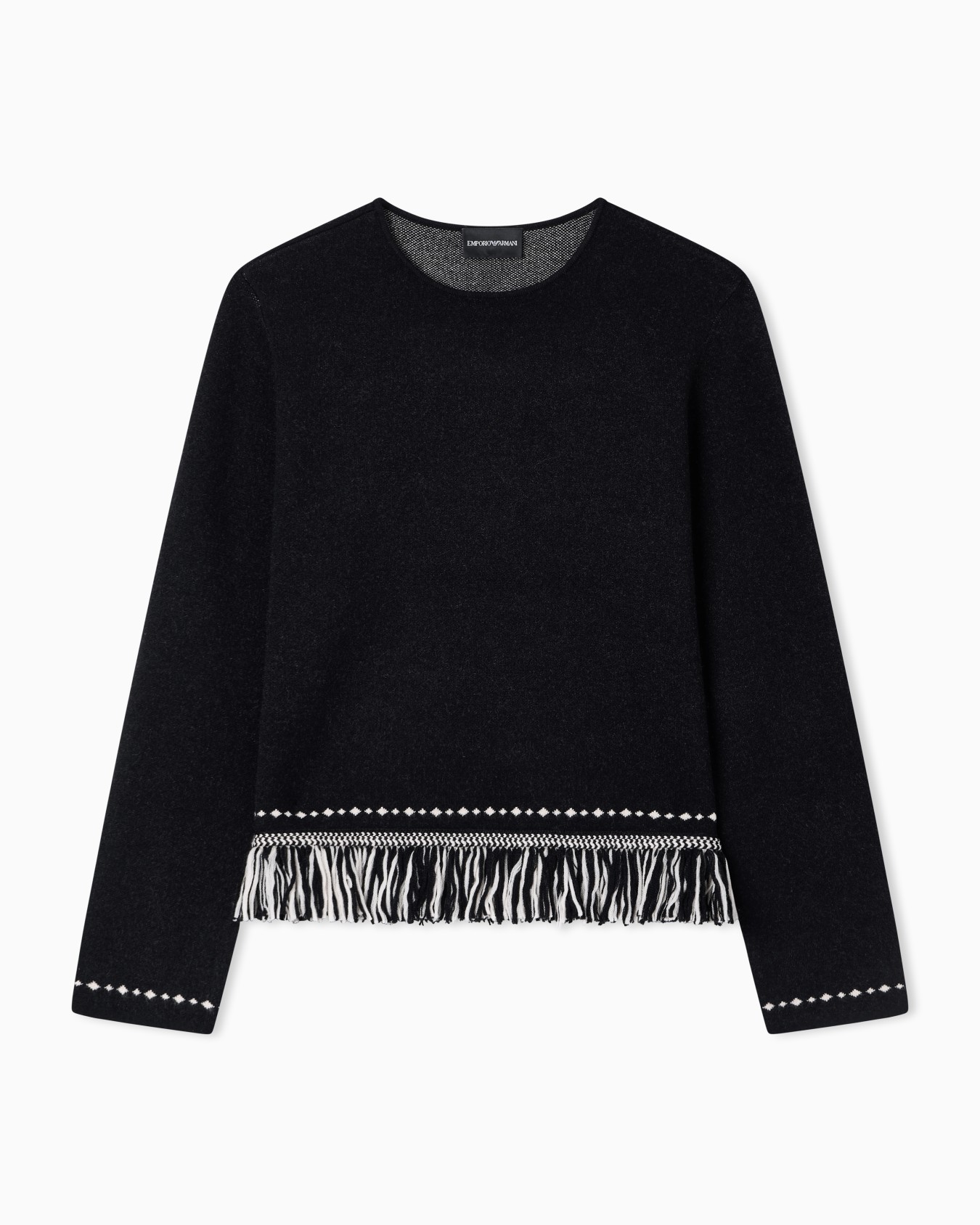 Jumper with fringed hem Slide 0