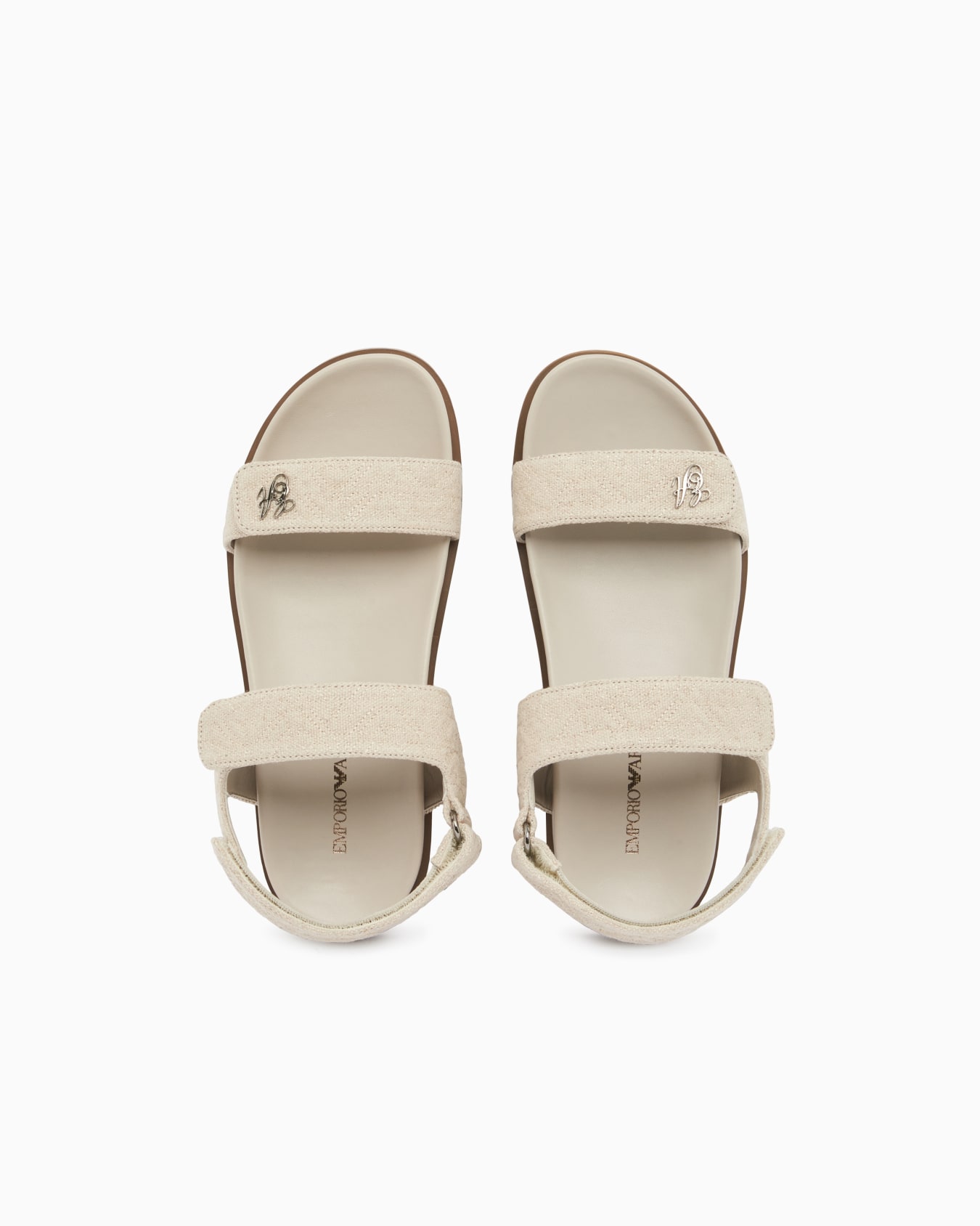Embossed linen sandals Slide 2