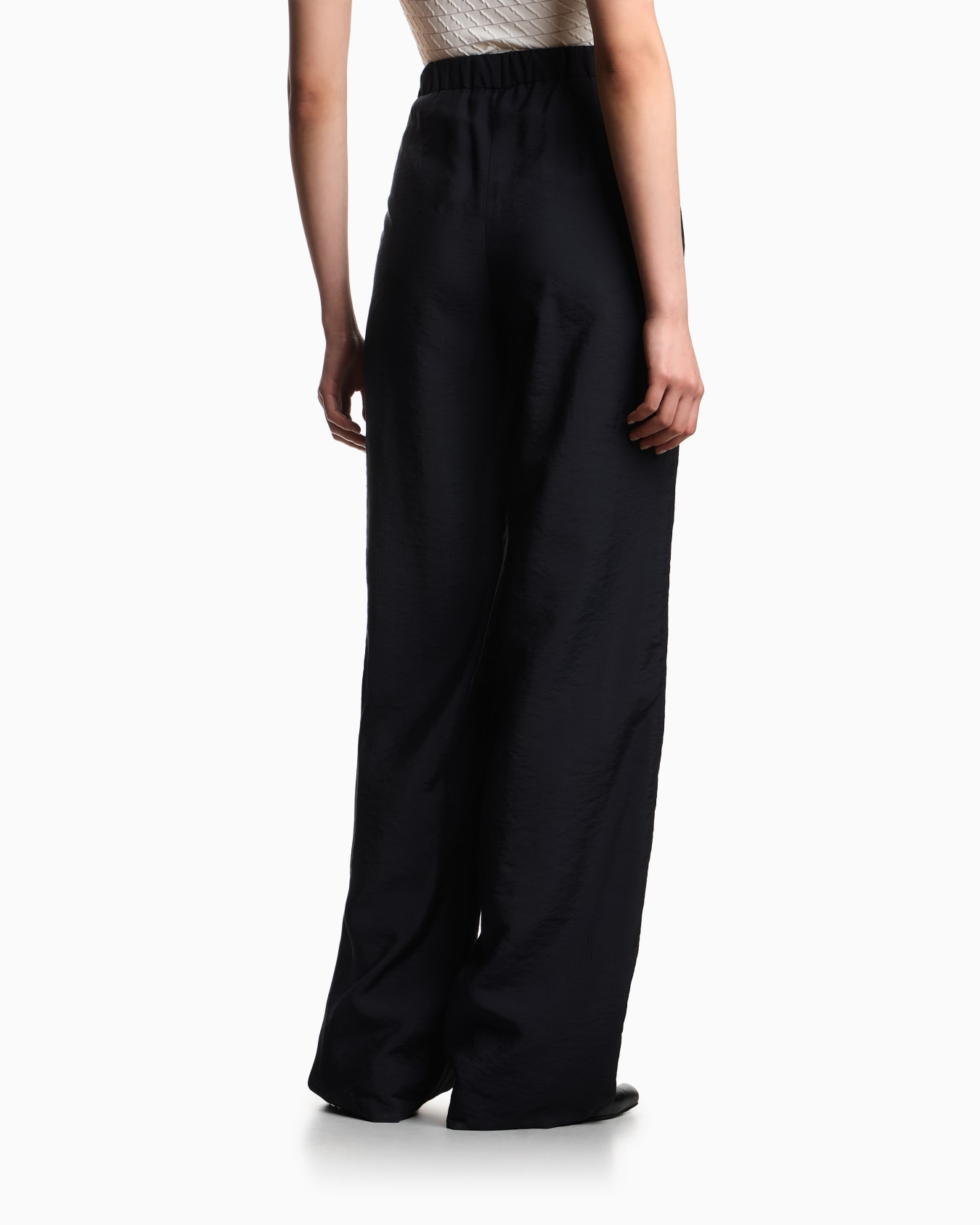 Icon パンツ モダールモスリン ゴムウエスト スライドする 2