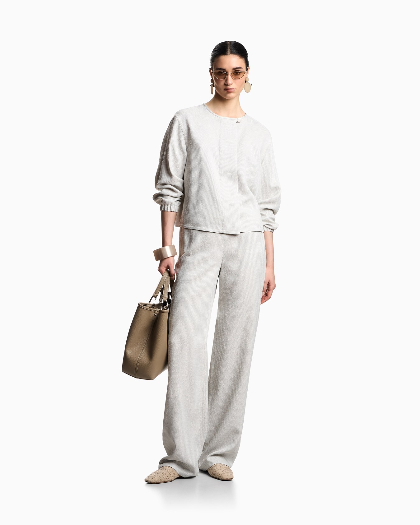 Pantalones de viscosa texturizada Icon Diapositiva 1