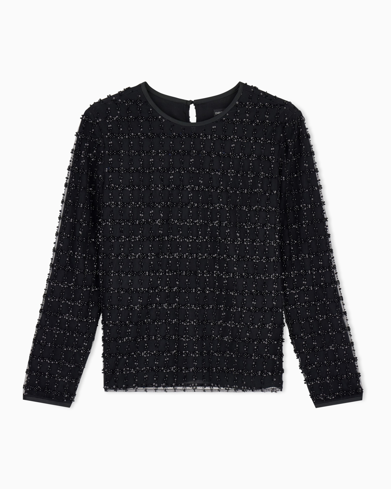 トップス チュール スパンコール＆ビーズ刺繍 スライドする 0