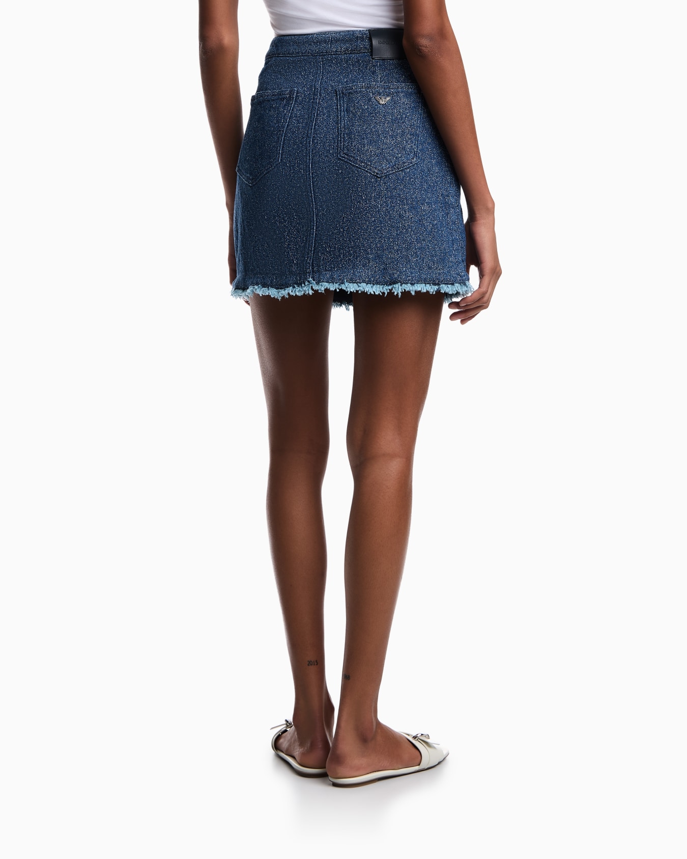Speckled denim miniskirt Slide 3