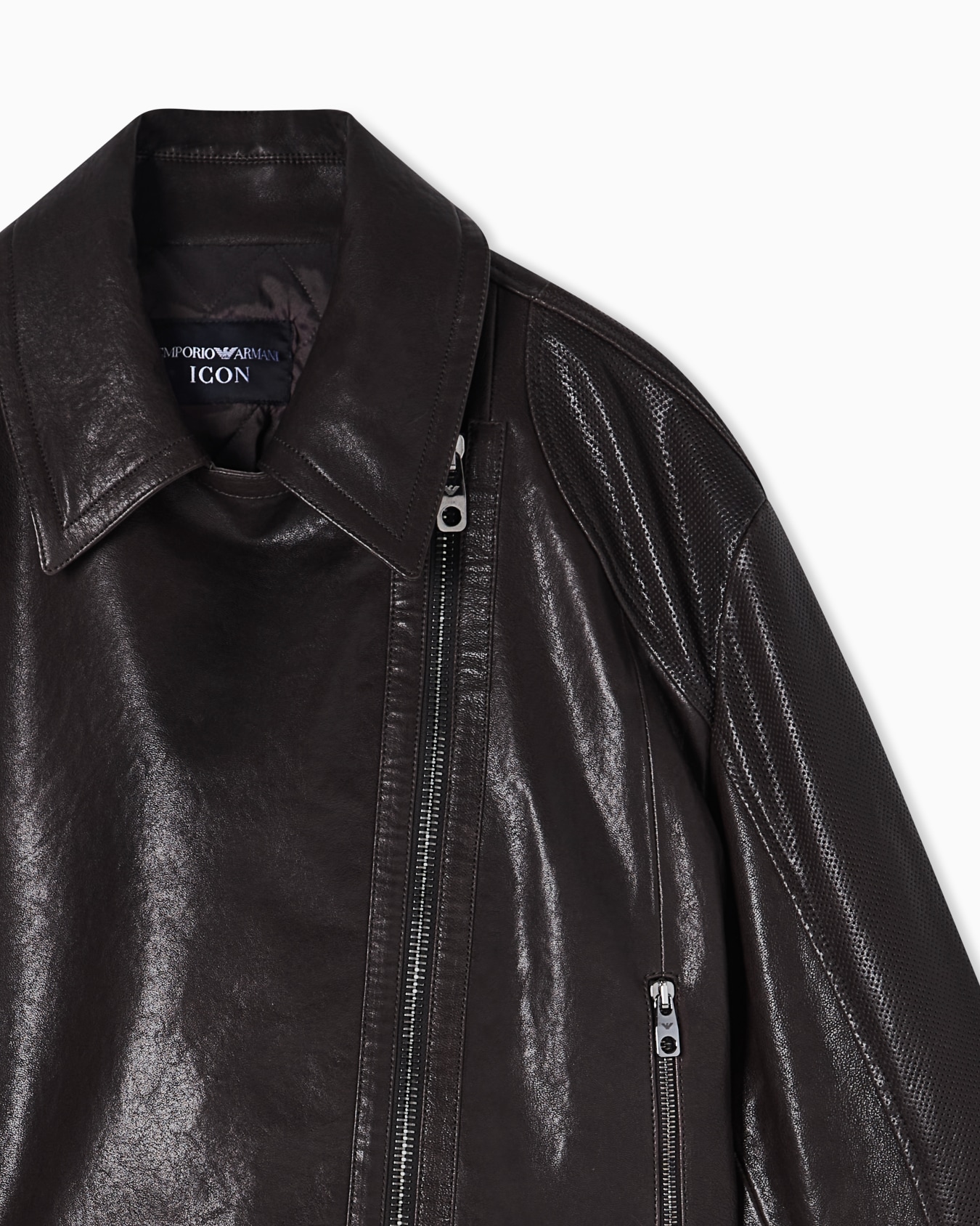 ASV oversized biker jacket in vegetable-tanned nappa lambskin Slide 4