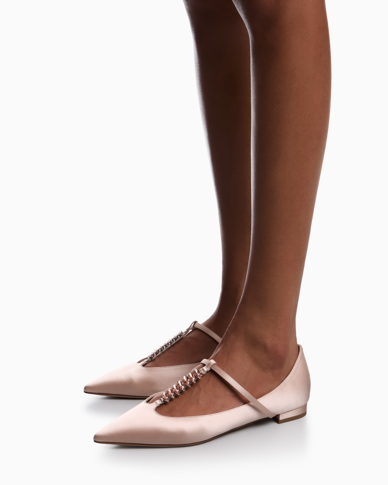 Satin T-bar ballerinas Slide 6