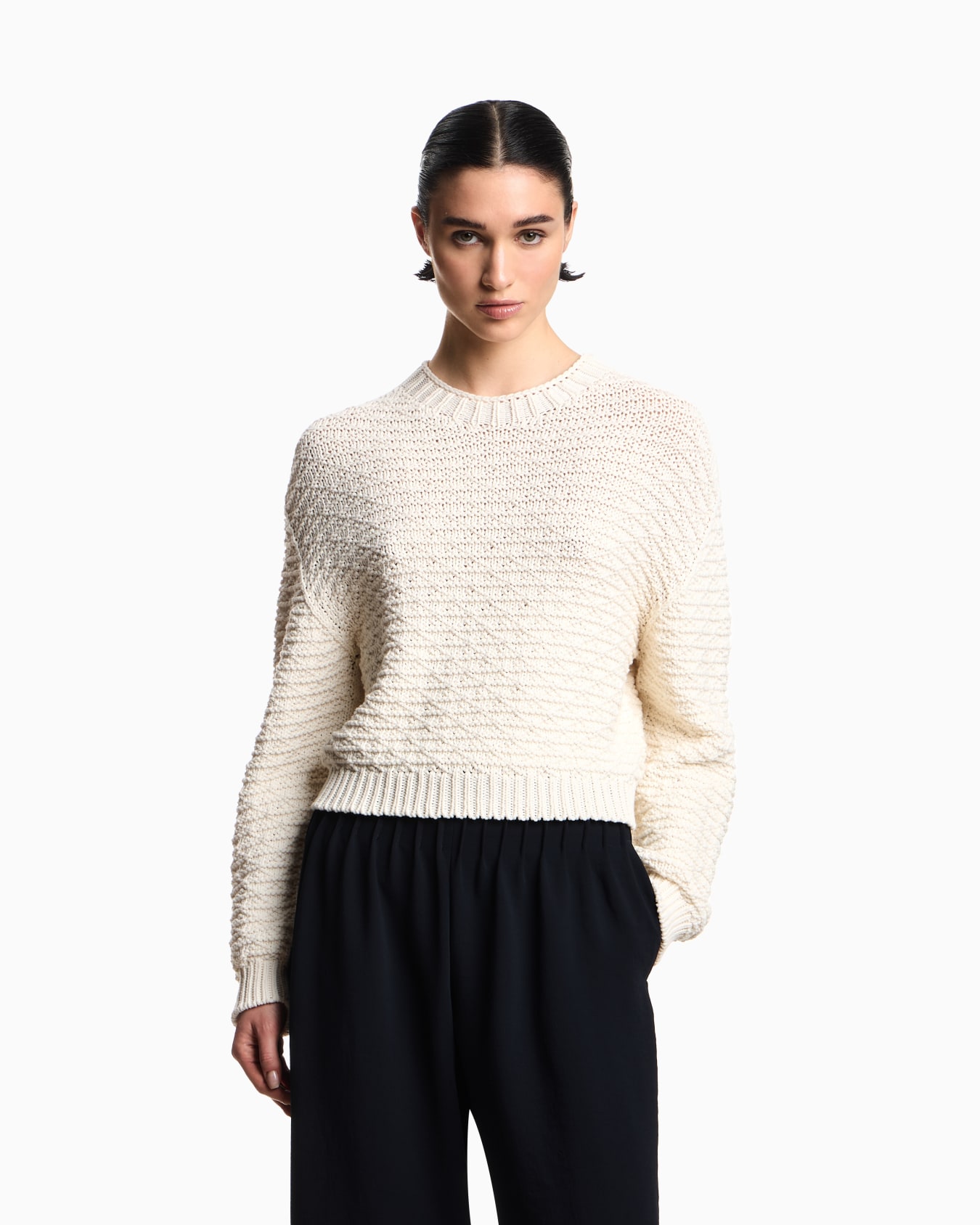 Icon jumper with links-stitch knit and 3D motif Slide 3