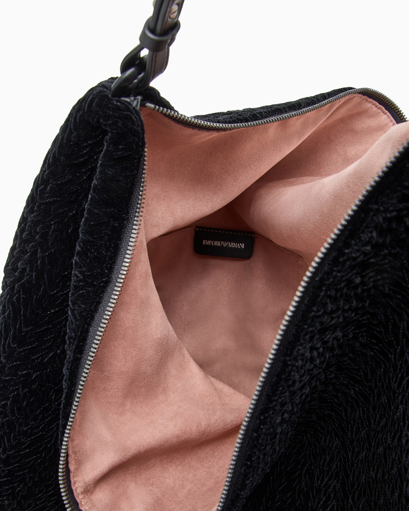 Quilted velvet oversized hobo bag Slide 3