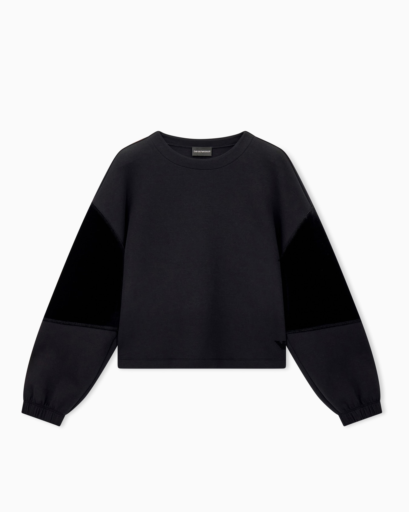 Double jersey sweatshirt with chenille tape Travel Essential Slide 0