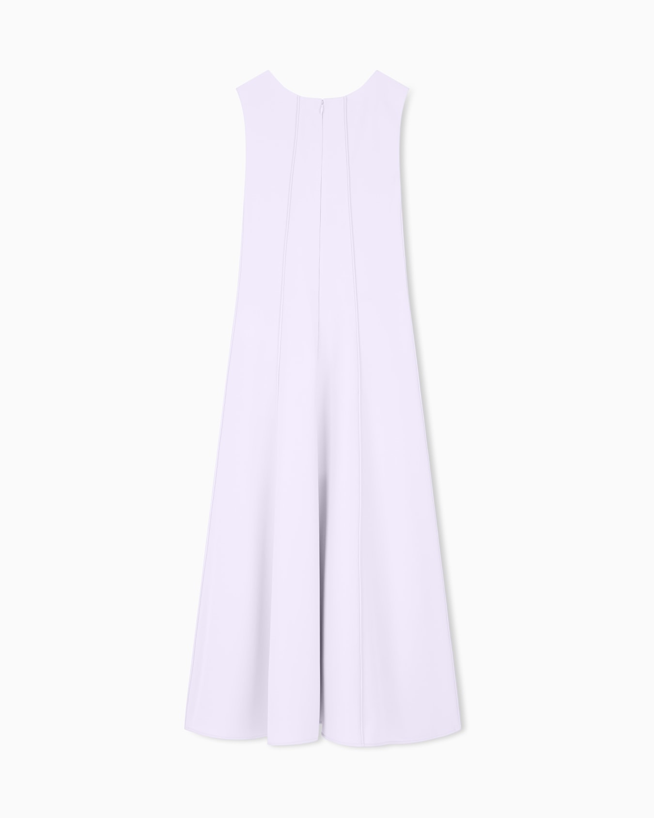 Sleeveless dress in techno cady with vertical piping Slide 2