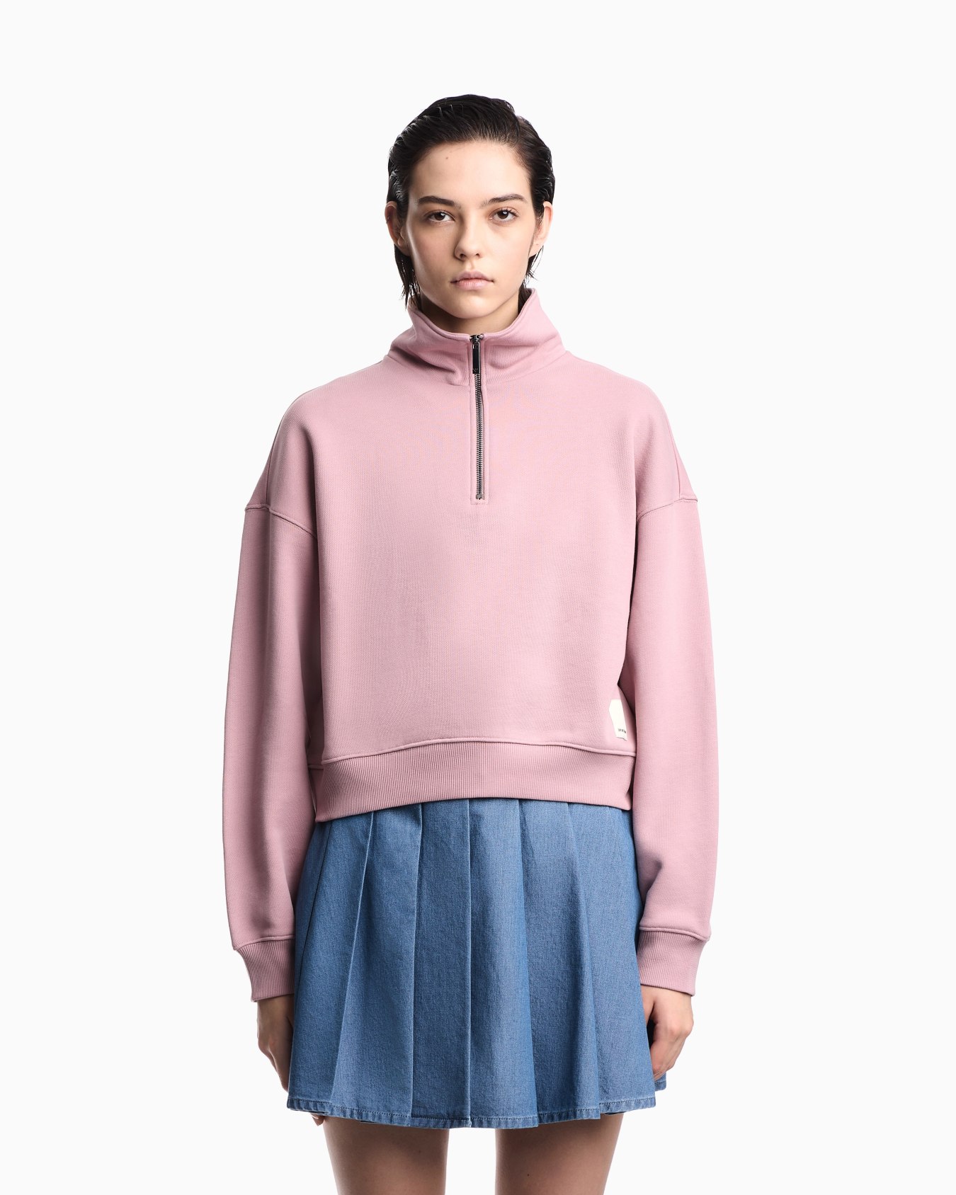 ASV Eagle Club embroidery organic jersey hooded zip-up sweatshirt Slide 3