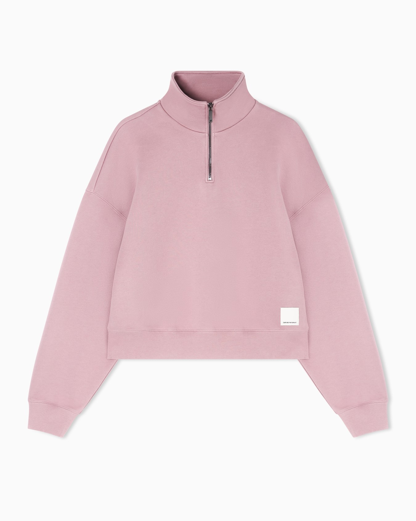 Diagonal fleece cotton sweatshirt Slide 0