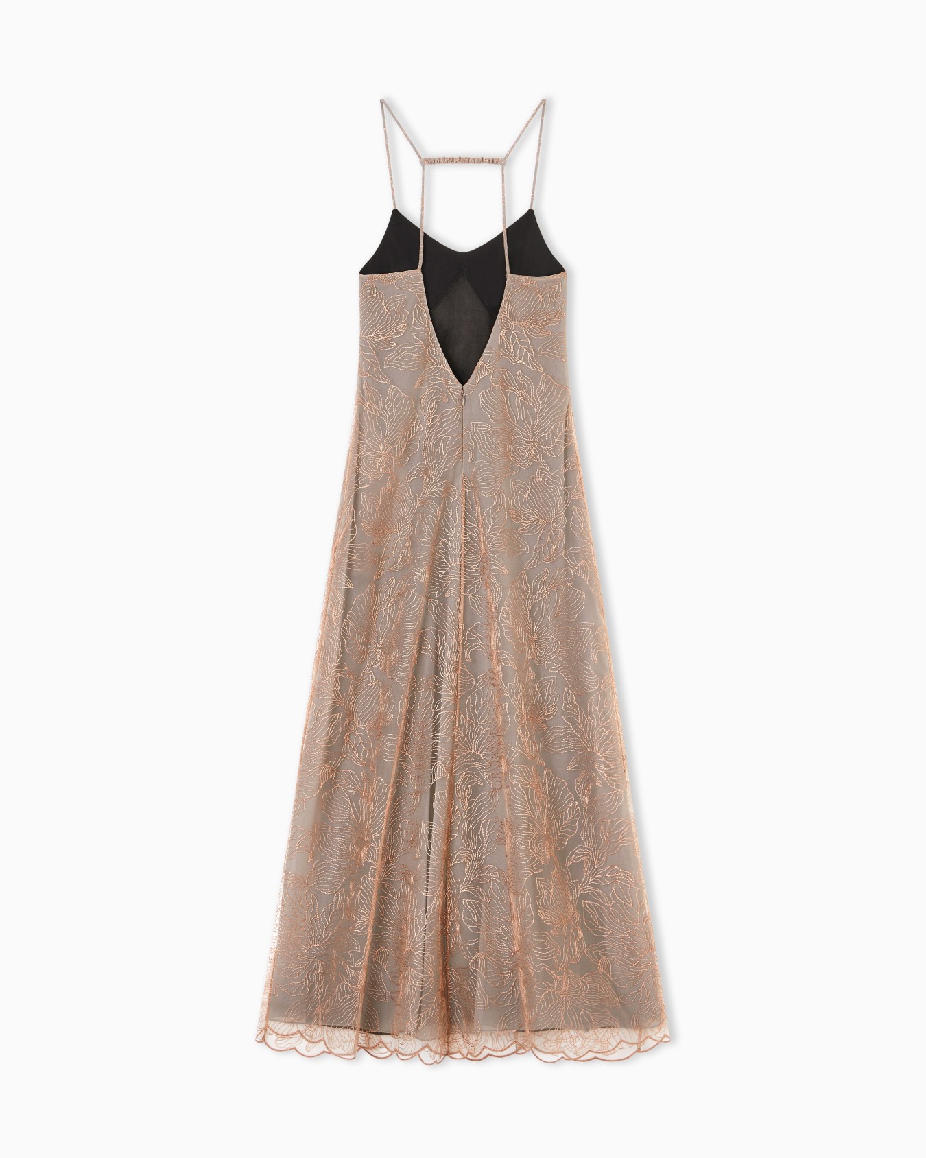 Tulle dress with lurex flower embroidery Slide 3