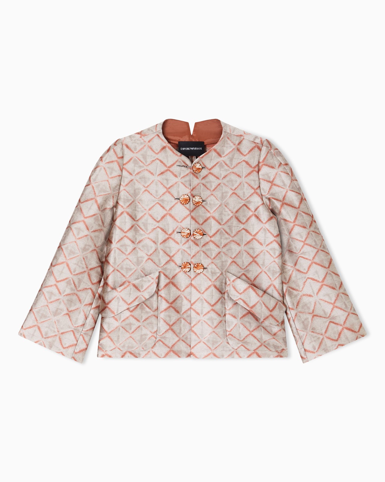 Jacket in jacquard fabric with irregular pattern ASV Slide 0