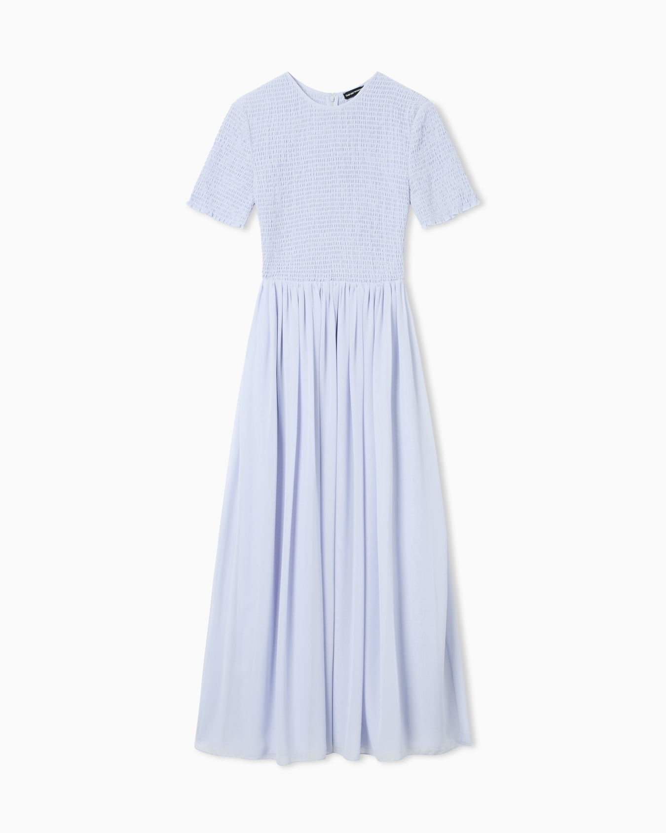 Techno georgette dress with drape Diapositive 0