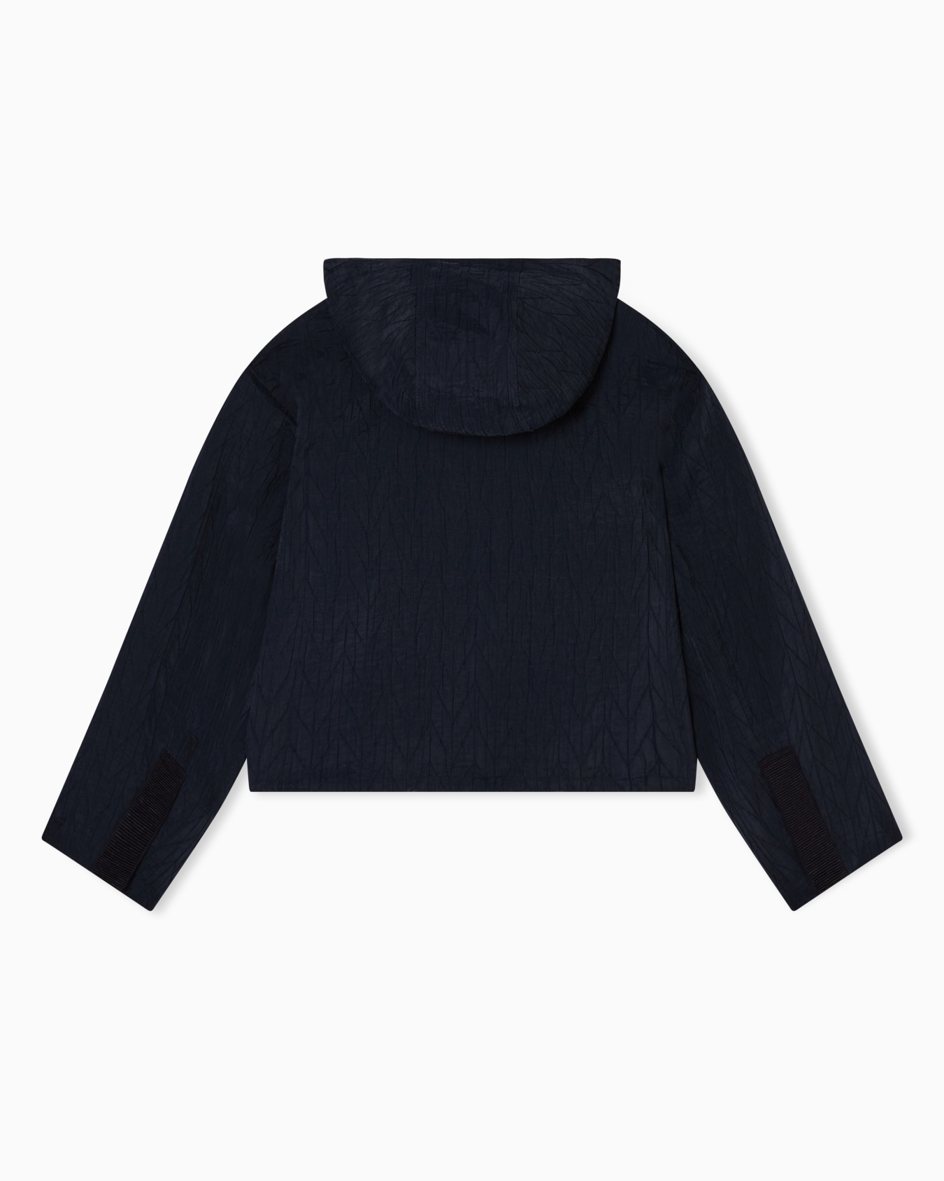 ASV cupro-blend hooded blouson with oversized jacquard chevron Slide 3