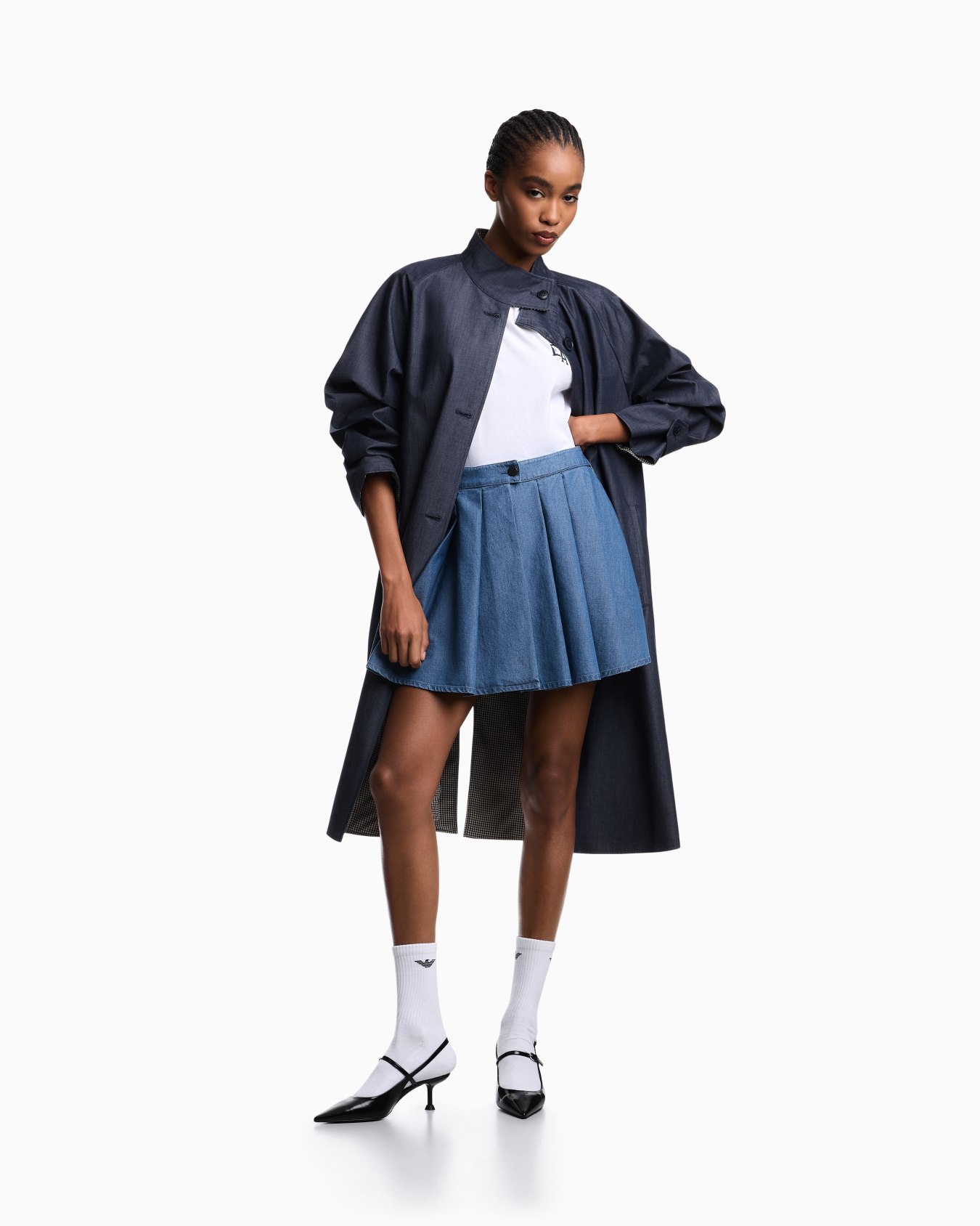 Trench reversibile in denim Eagle Club Slide 1