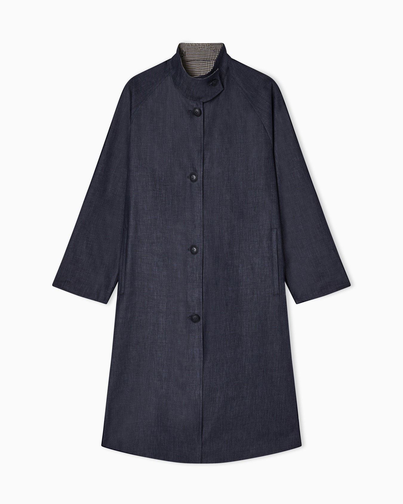 Lightweight cotton denim coat Slide 0