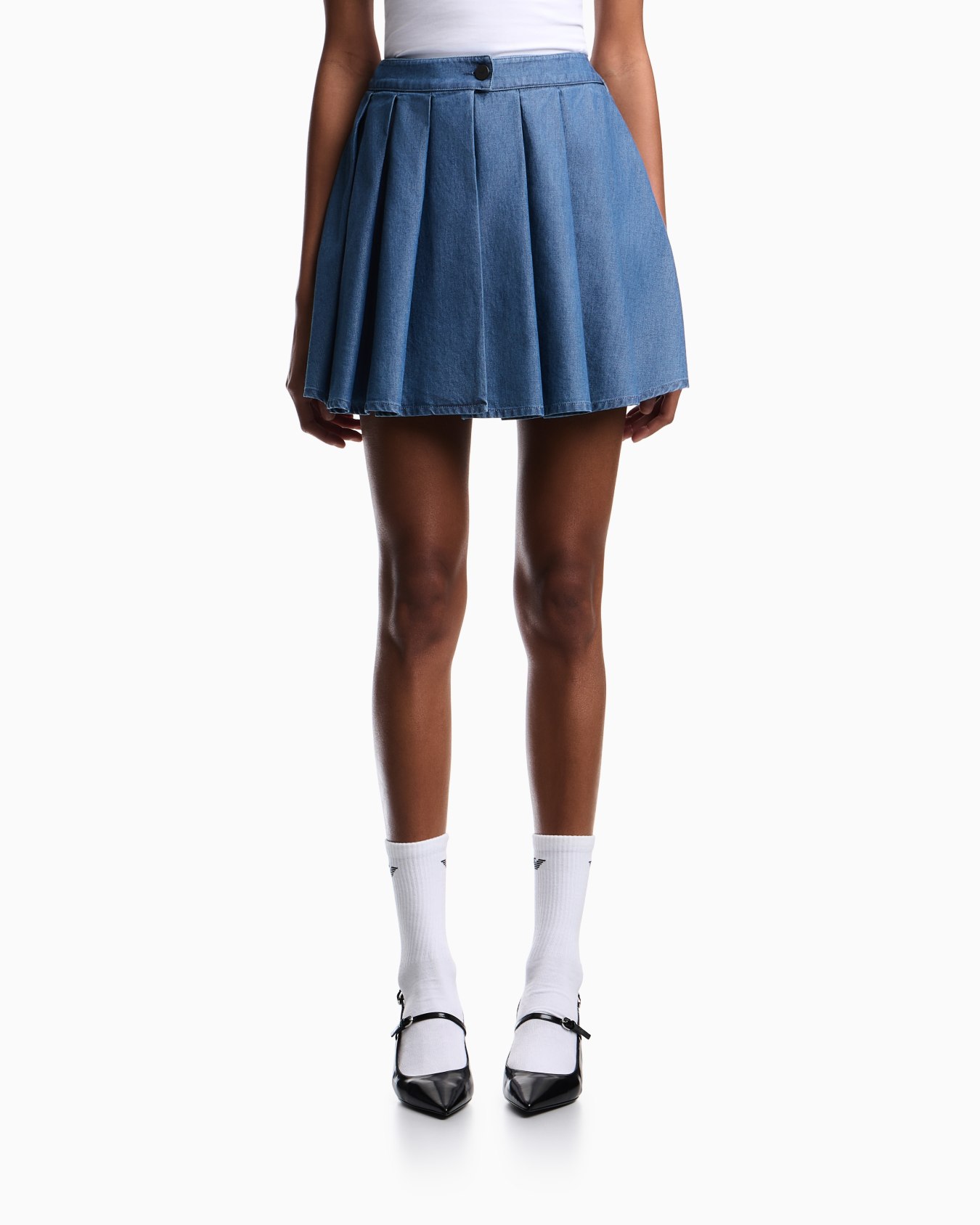 Eagle Club washed denim culottes Slide 2