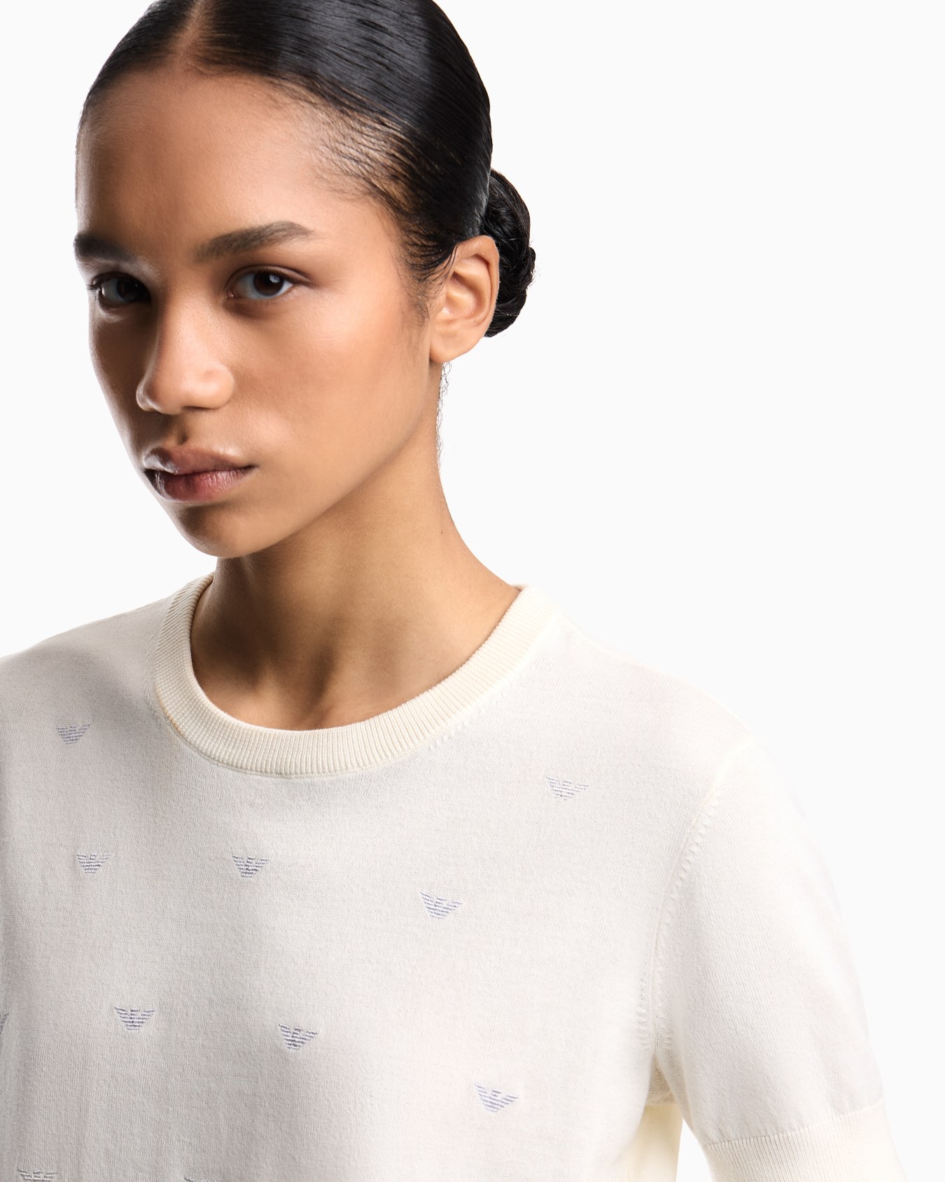 Jumper with all-over micro eagle embroidery Slide 4