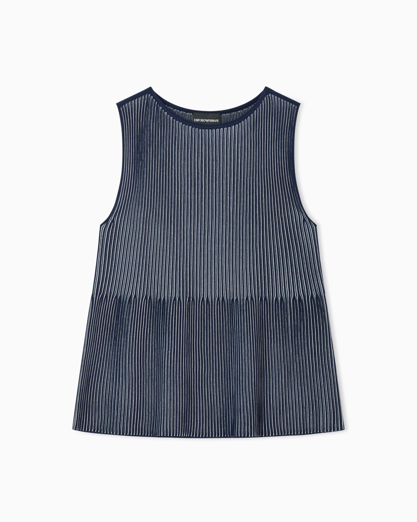 Horizontal striped sweater in viscose blend Diapositive 0