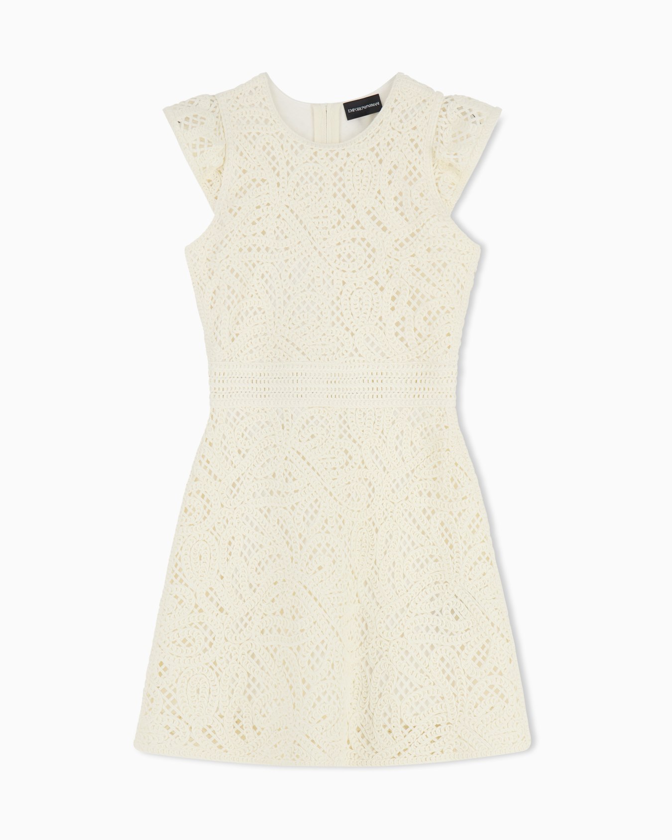 Dress in macramé-effect Cornely embroidered fabric Slide 0