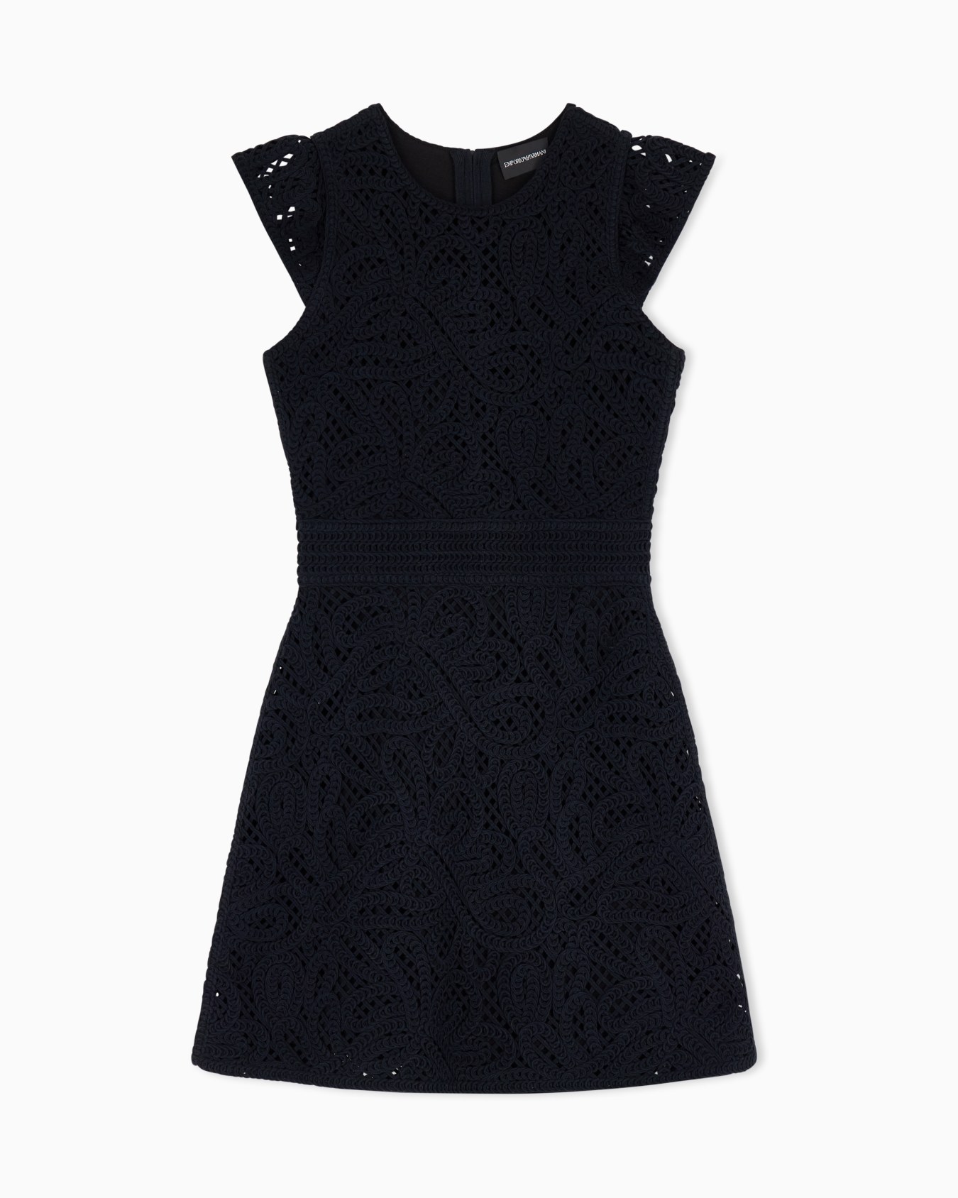 Dress in macramé-effect Cornely embroidered fabric Slide 0