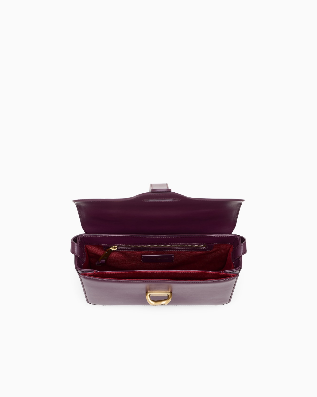 Top handle bag in smooth leather with a metal clasp Slide 3