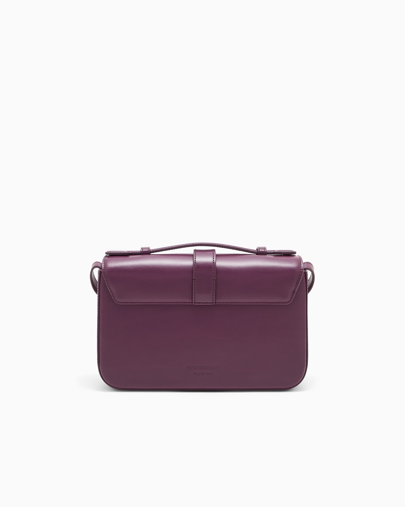 Top handle bag in smooth leather with a metal clasp Slide 2