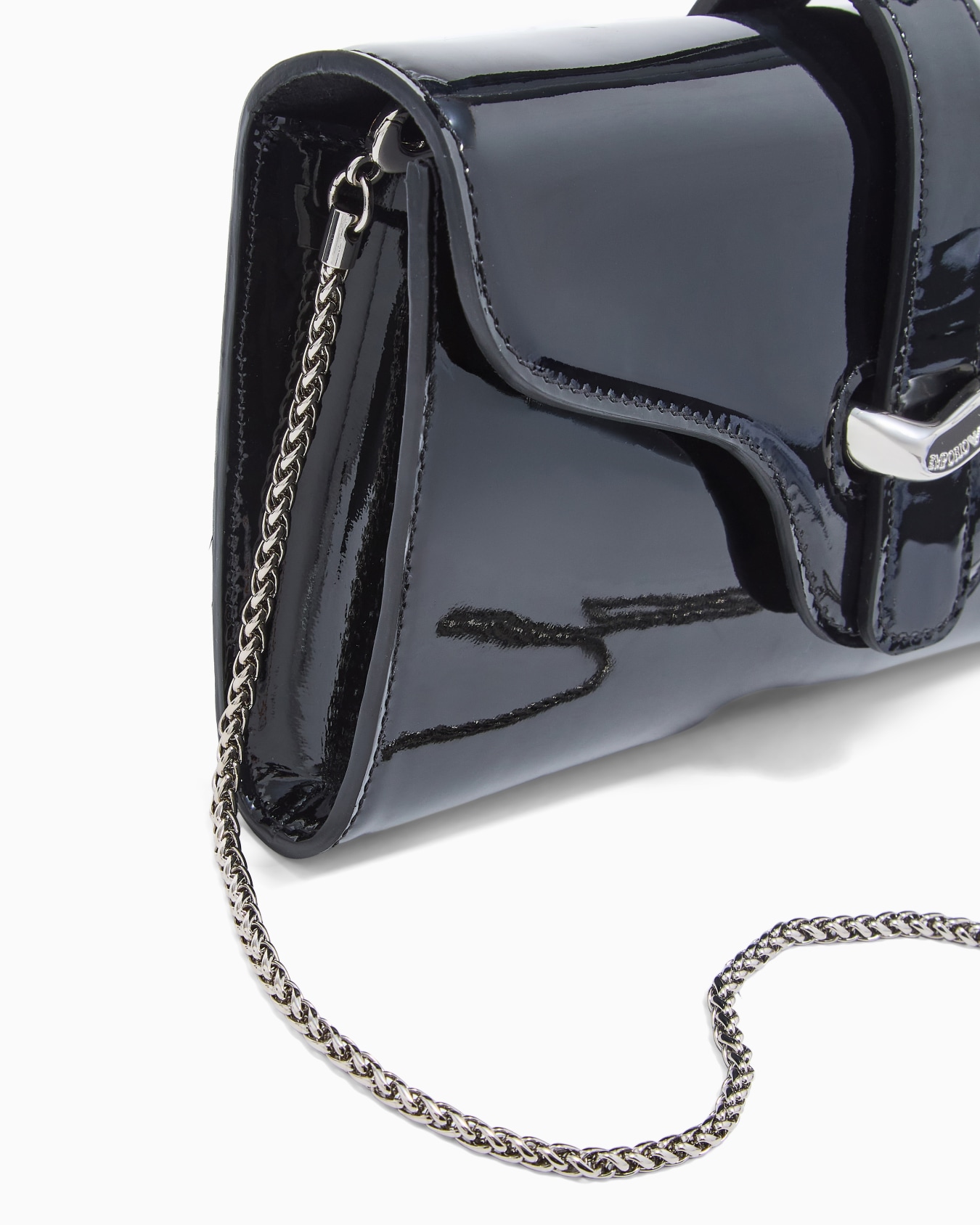 Mini-Schultertasche aus Lackleder Folie 4