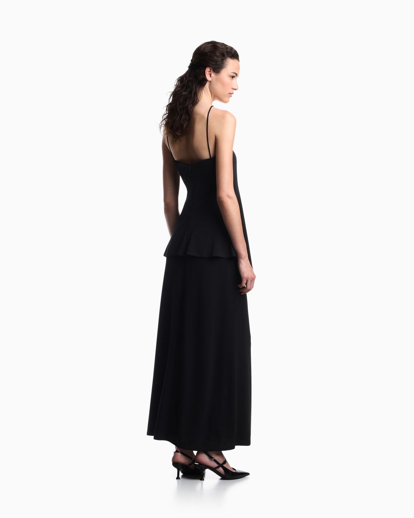 Two-piece effect crêpe dress in stretch viscose Slide 5