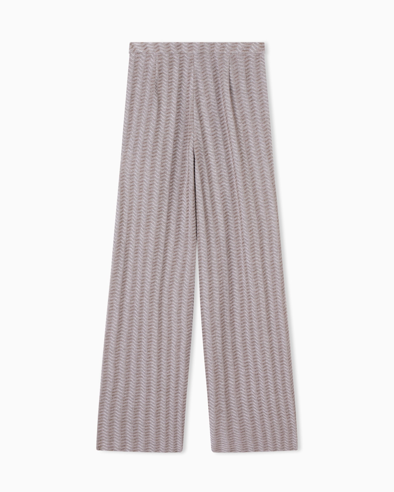 Jacquard jersey knit trousers with an embossed wave design Slide 3