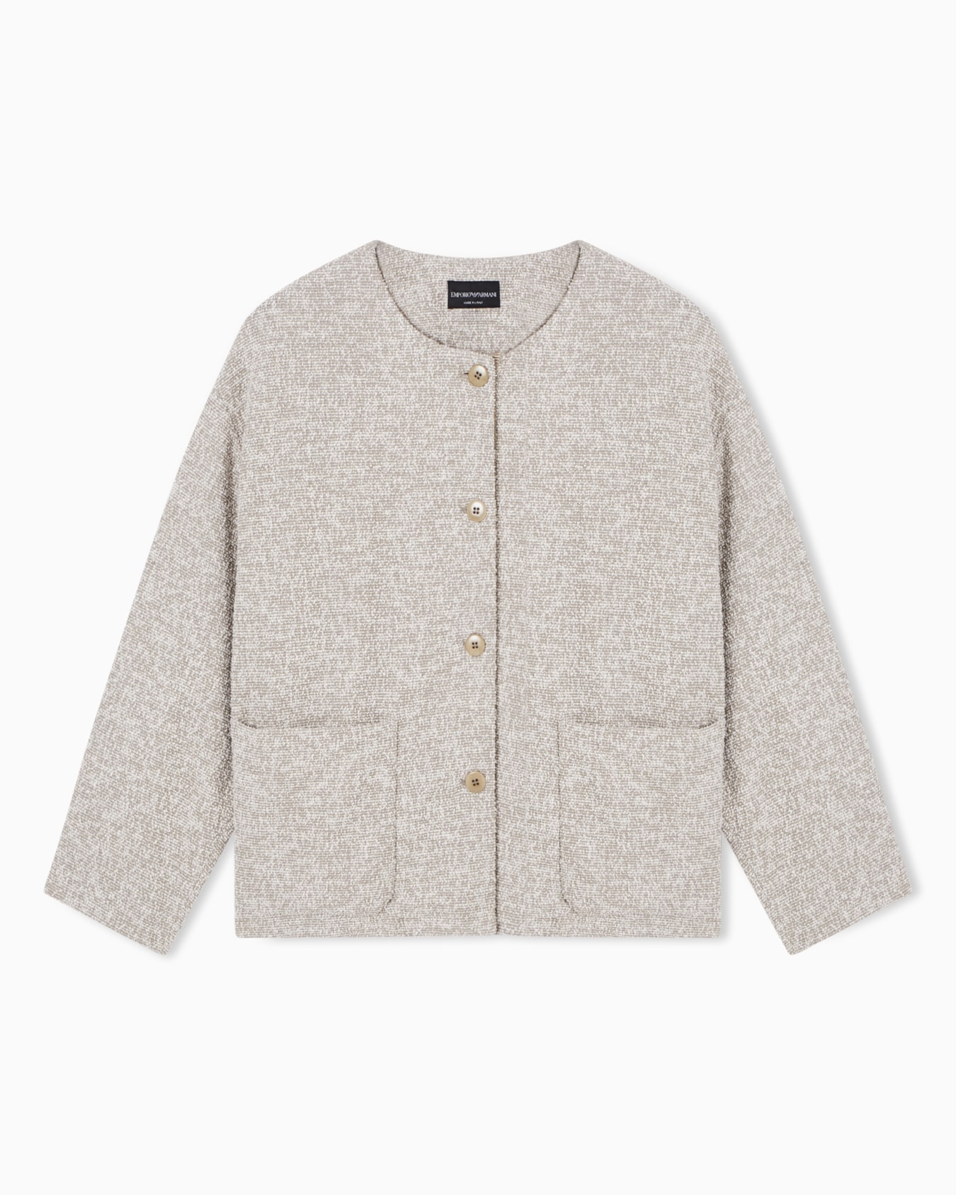 Bouclé jacquard jersey jacket Slide 0