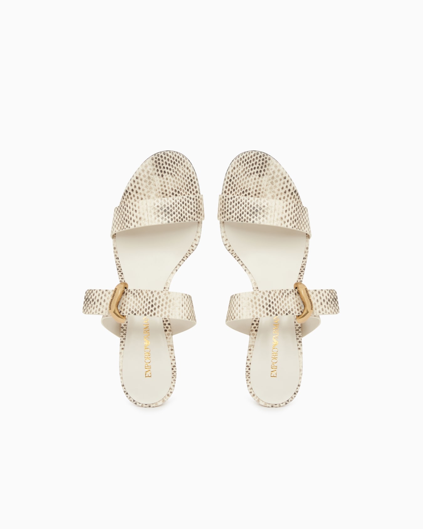 Sandals with heel in python-print leather Slide 2