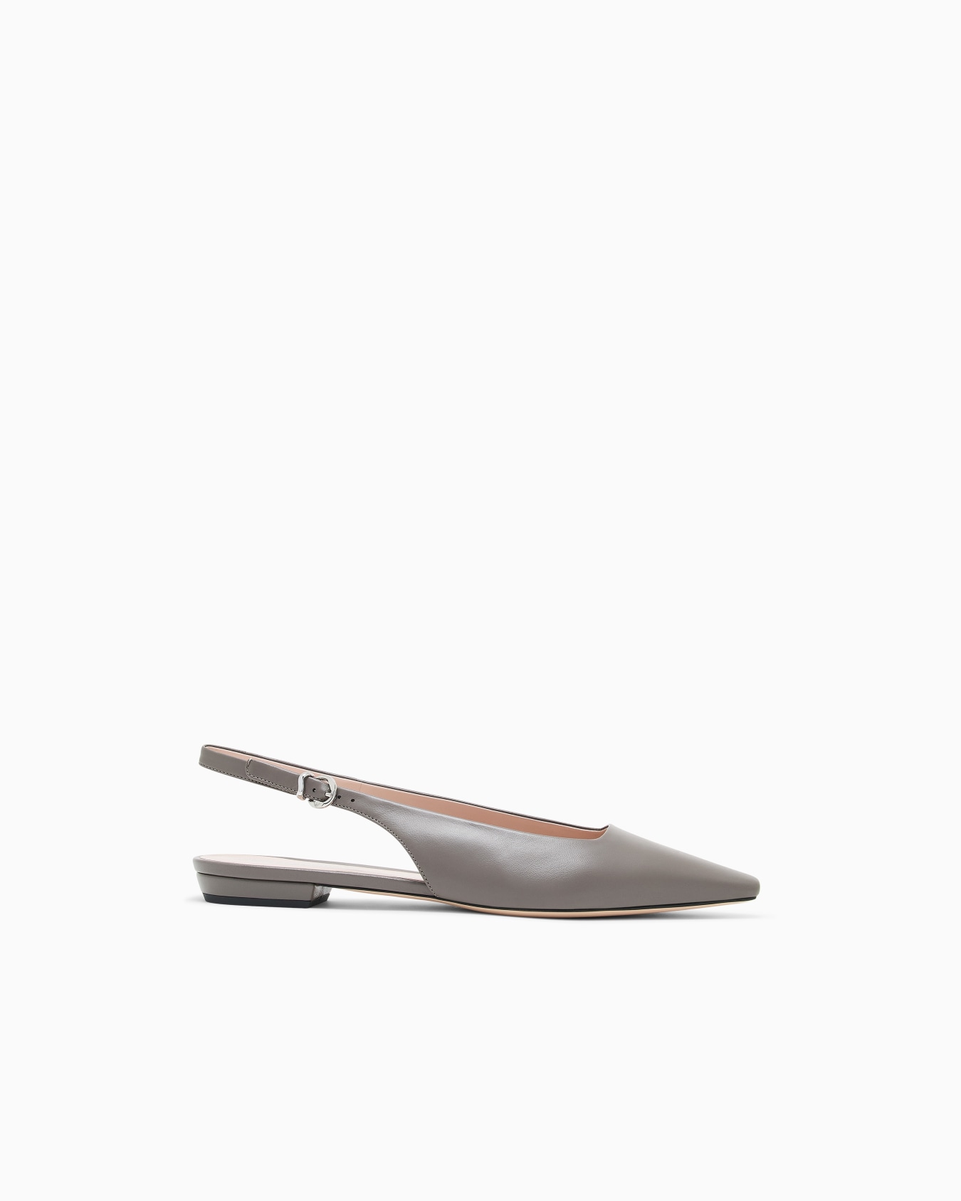 Ballet flat in nappa leather with a leather and rubber sole Slide 0
