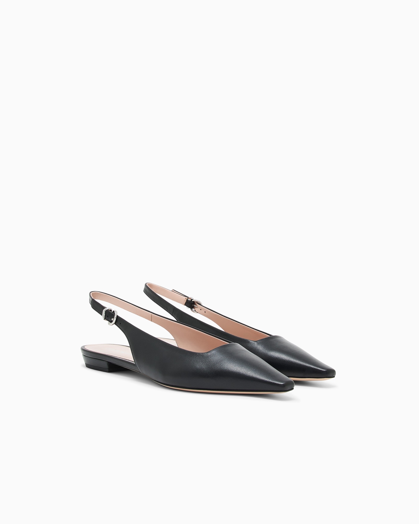 Ballet flat in nappa leather with a leather and rubber sole Slide 1