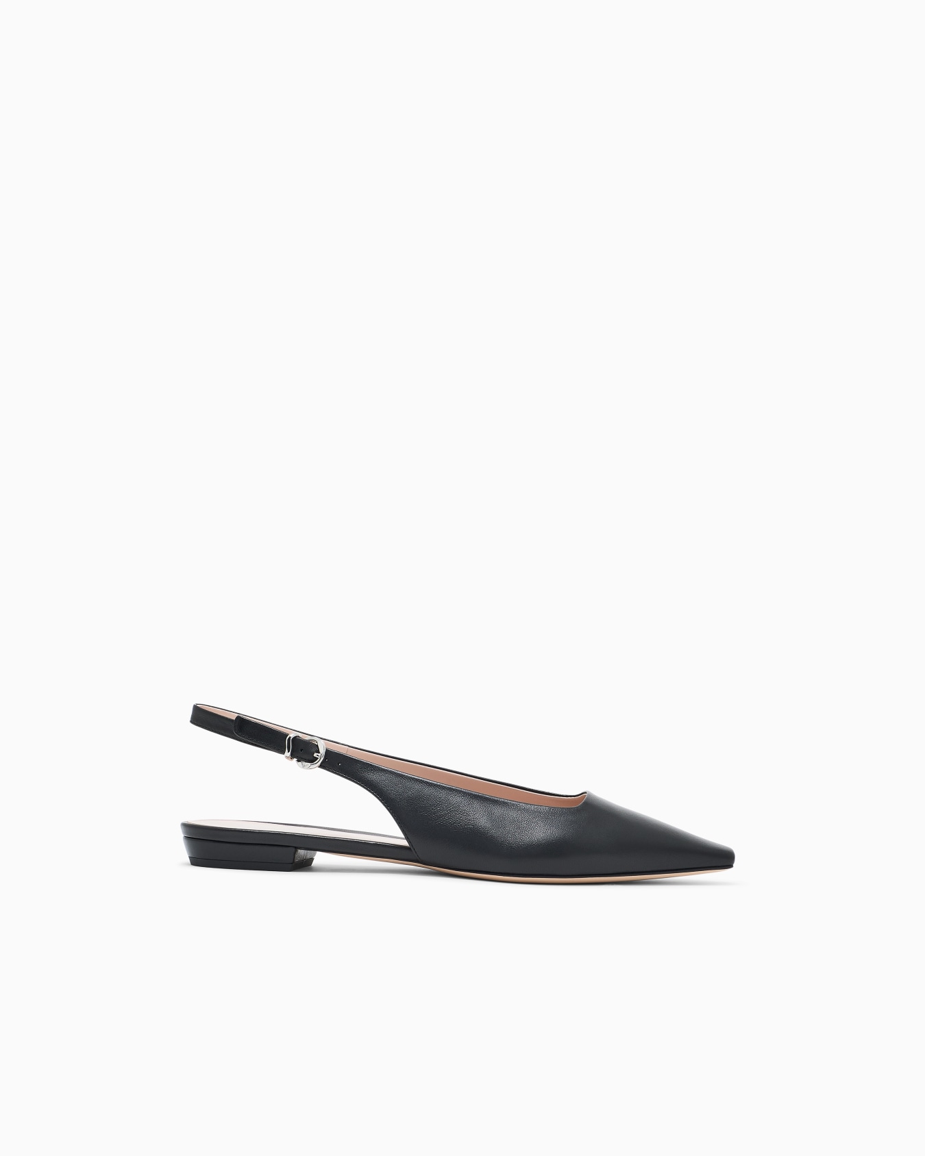 Ballet flat in nappa leather with a leather and rubber sole Slide 0