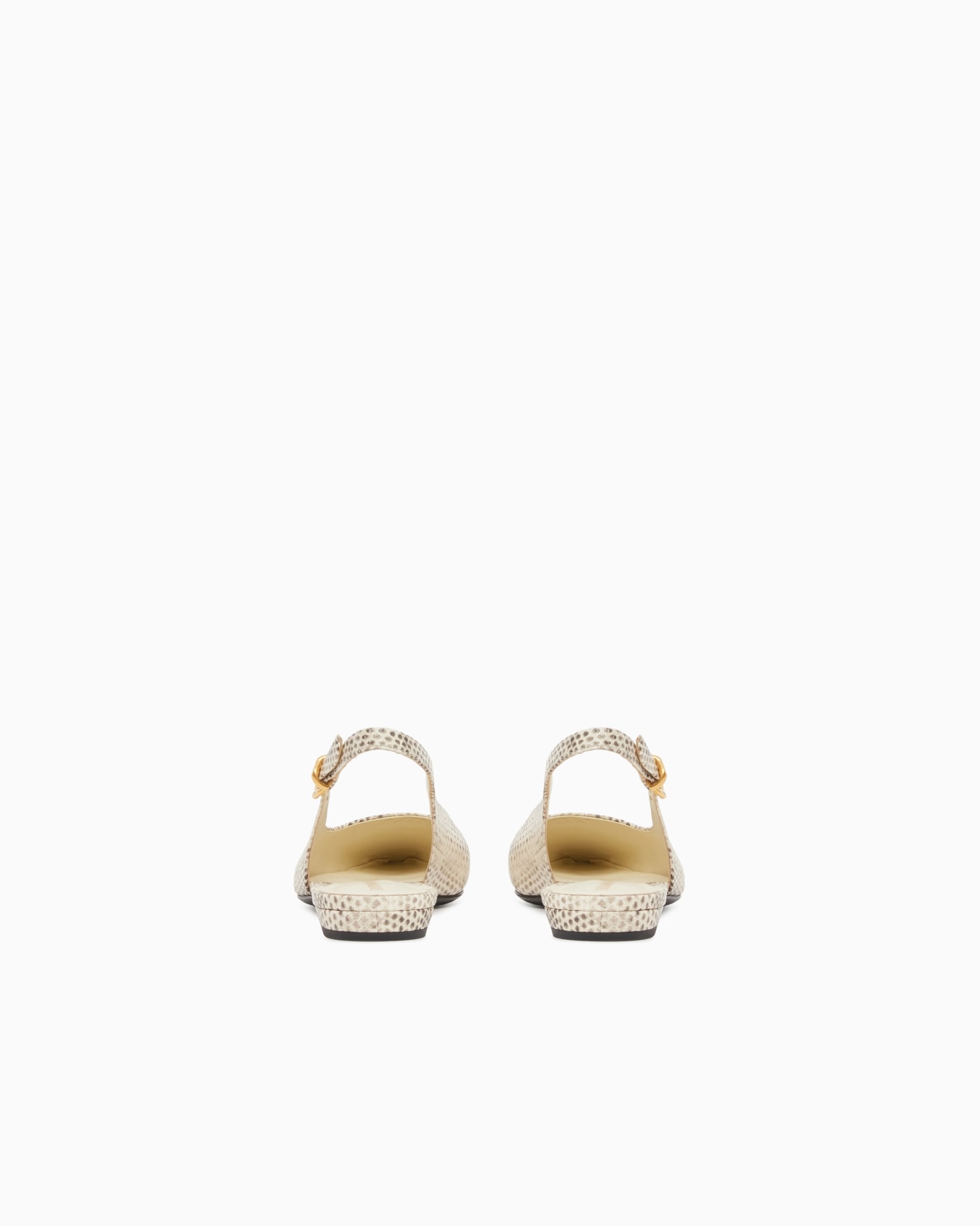 Python-print leather slingback ballerinas Slide 3