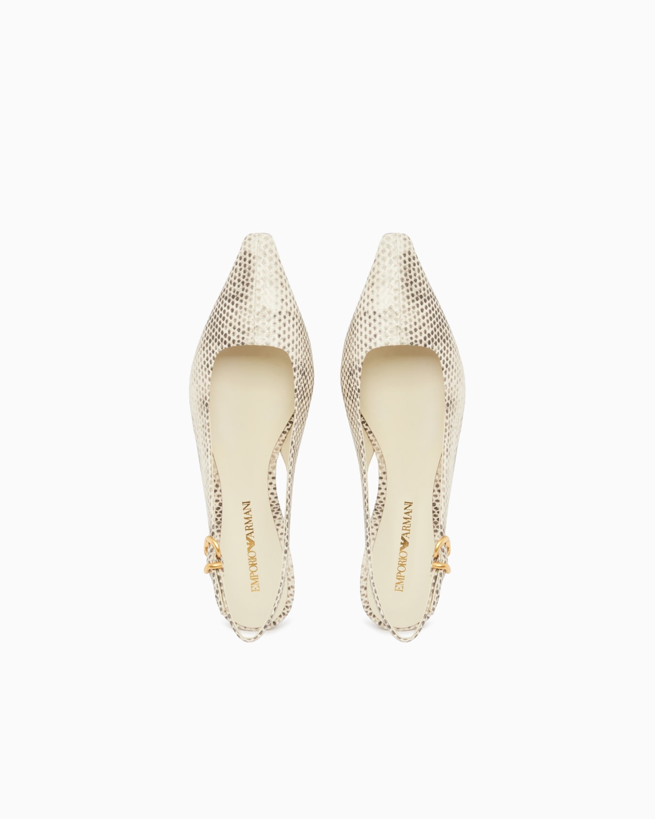 Python-print leather slingback ballerinas Slide 2